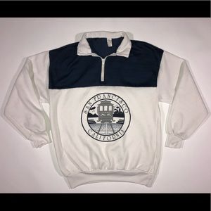 Vintage San Francisco 1/4 zip Pullover Sweater 90s